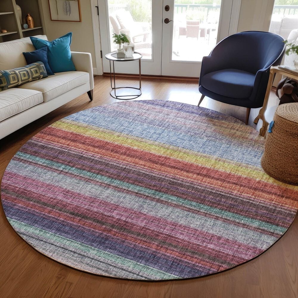 Dalyn Rug Company Portico PO2 Lavender 8&#39; Round Area Rug, , large