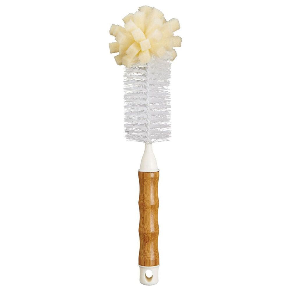 HIC Kitchen Handle Bottle Brush in White and Brown, , large