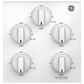 GE Appliances 36" Built-In Gas Cooktop in White, , large