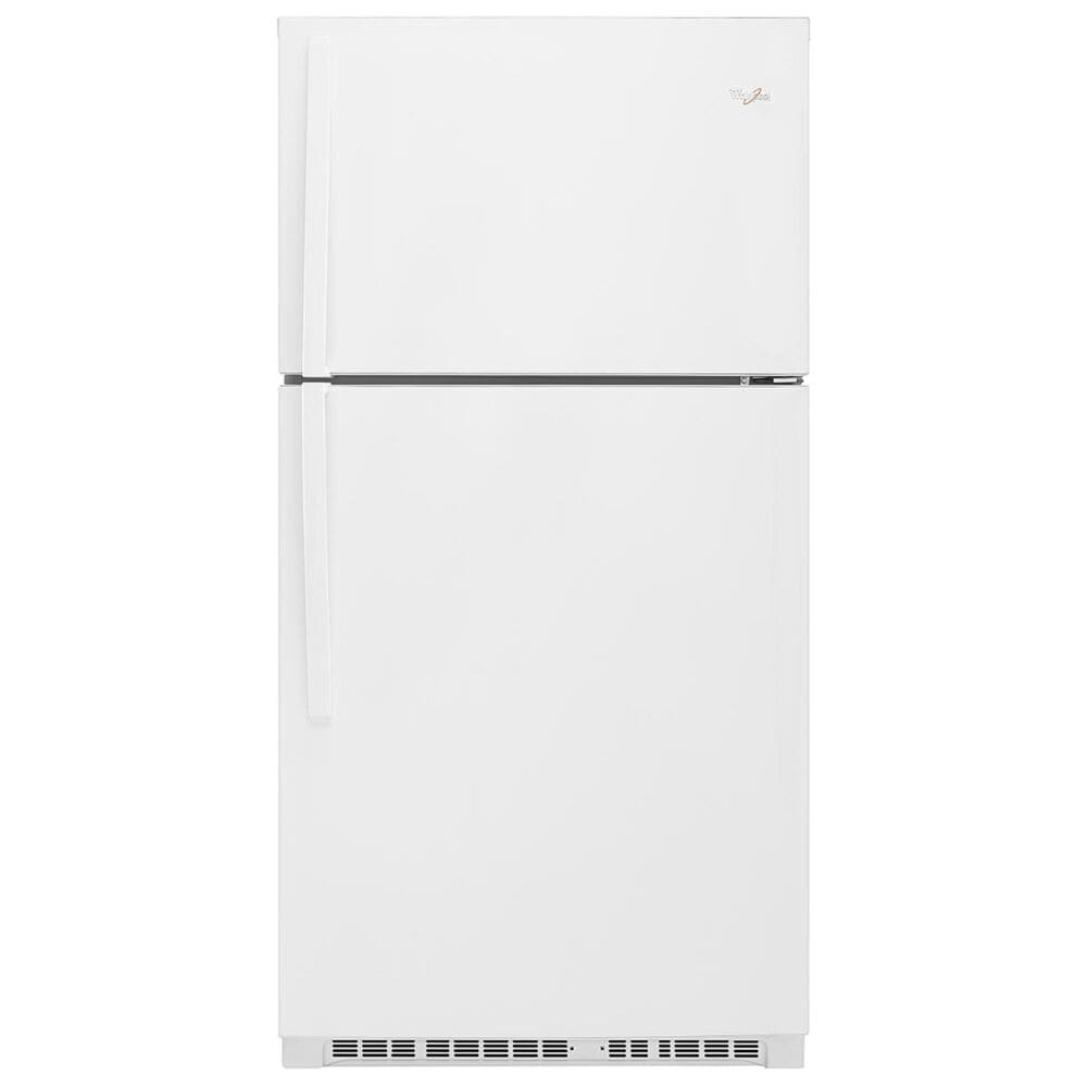 Whirlpool 21 Cu. Ft. 33" Wide Top-Freezer Refrigerator with LED Interior Lighting in White, , large
