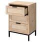 Splendor Living Oakton 3-Drawer Side Table in Natural and Black, , large