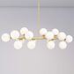 CWI Lighting Arya 16-Light Chandelier with White Shade in Satin Gold, , large