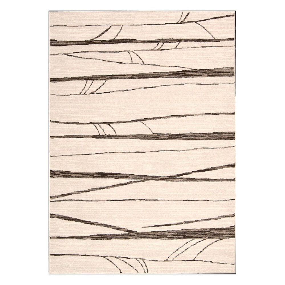Nourison Glistening Nights MA512 3'9" x 5'9" Ivory Area Rug, , large