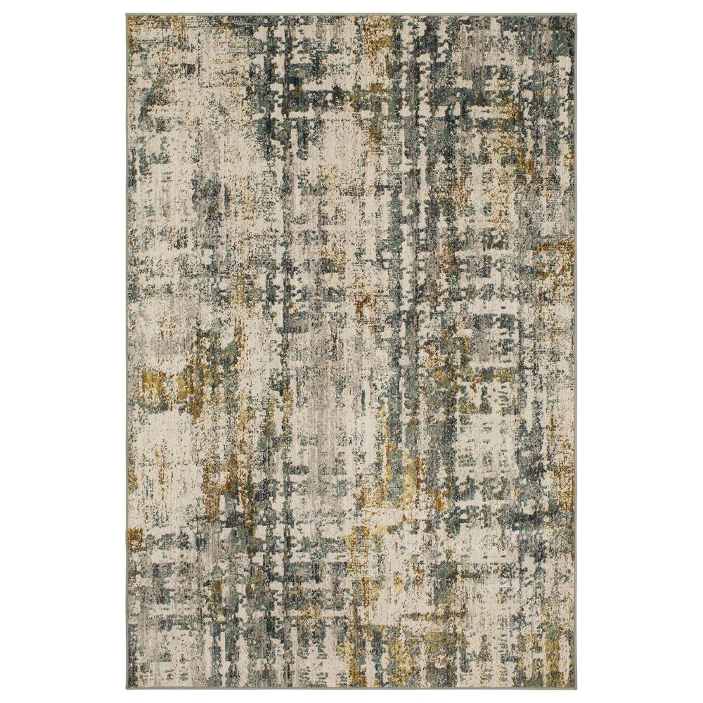 Karastan Montreal Caballo 91957-50128 5"3" x 7"10" Denim, Aquamarine, Grey and Gold Area Rug, , large