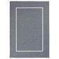 Central Oriental New Zealand Long Float 7"10" x 9"10" Granite and Ecru Area Rug, , large