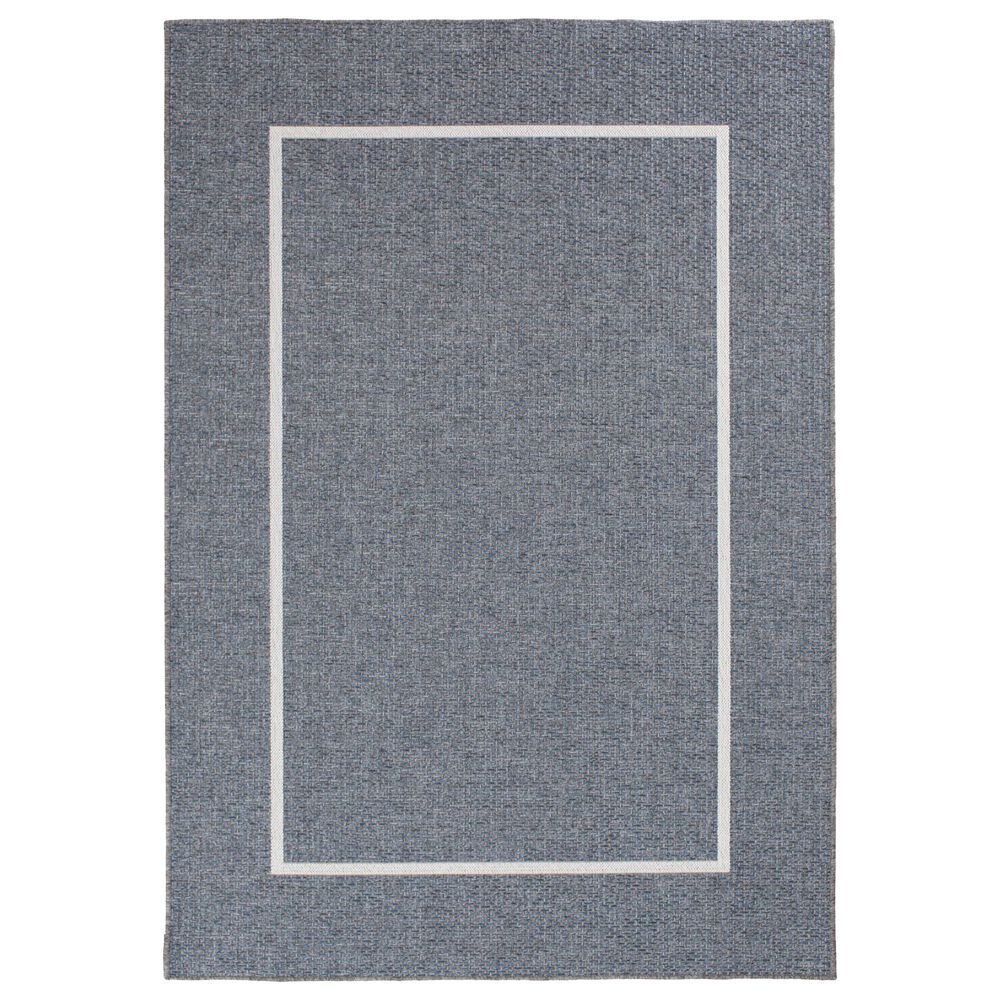 Central Oriental New Zealand Long Float 7"10" x 9"10" Granite and Ecru Area Rug, , large