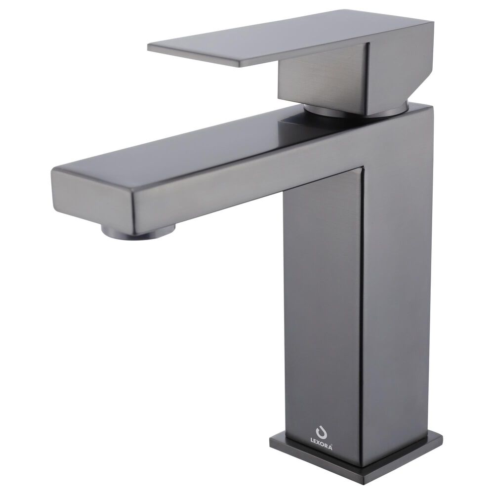 Lexora Home Monte Single Hole Bathroom Faucet in Gun Metal, , large