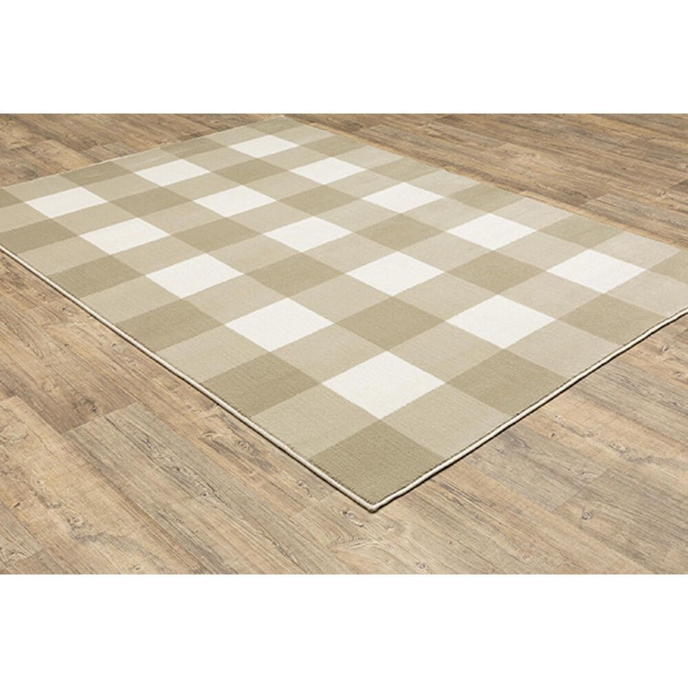 Oriental Weavers Georgia Geometric 678A0 5&#39;3&quot; x 7&#39;3&quot; Beige and Ivory Area Rug, , large