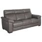 Natuzzi Editions Estremo 88" Leather Sofa with Dual Power Motion in Sauvage Dark Gray, , large