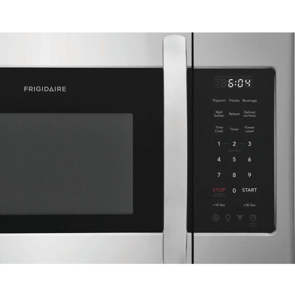 Frigidaire 30" Front Control Electric Range and 1.8 Cu. Ft. OTR Microwave Kitchen Package in Stainless Steel, , large