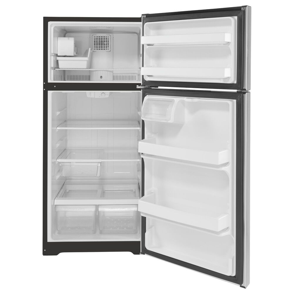 GE Appliances 16.6 Cu. Ft. Top Freezer Refrigerator Energy Star in Stainless Steel, , large