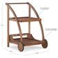 Linon Home Decor Catalan Patio Trolley Cart in Warm Acorn, , large