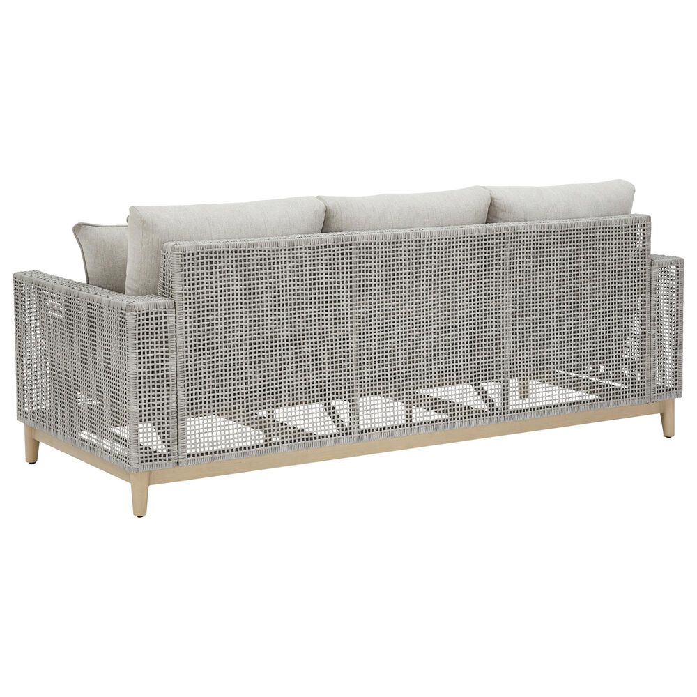 Ashley Seton Creek Stationary Patio Sofa in Gray, , large