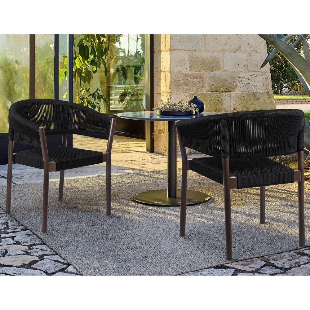 Blue River Doris Patio Dining Chair in Dark Eucalyptus and Black &#40;Set of 2&#41;, , large