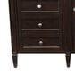 James Martin Vanities Brittany 60" Single Bathroom Vanity in Burnished Mahogany with 3 cm Arctic Fall Solid Surface Top and Rectangle Sink, , large