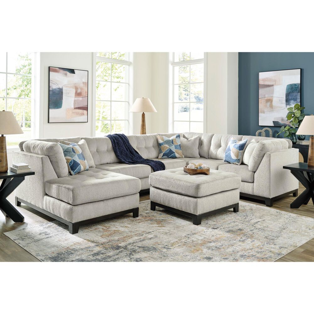 Ashley 3-Piece Left Facing Sectional with Chaise in Stone, , large