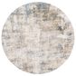 Surya Cardiff CDF-2304 Medium Gray, Light Blue, Mustard and Dark Blue 5"3" Round Area Rug, , large