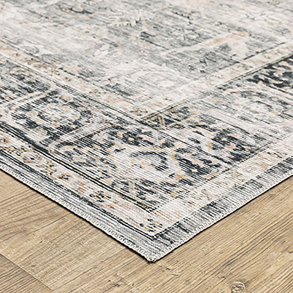 Oriental Weavers Charleston Distressed 2&#39; x 3&#39; Charcoal Area Rug, , large