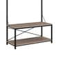 37B 72" Metal and Wood Hall Tree in White Oak, , large