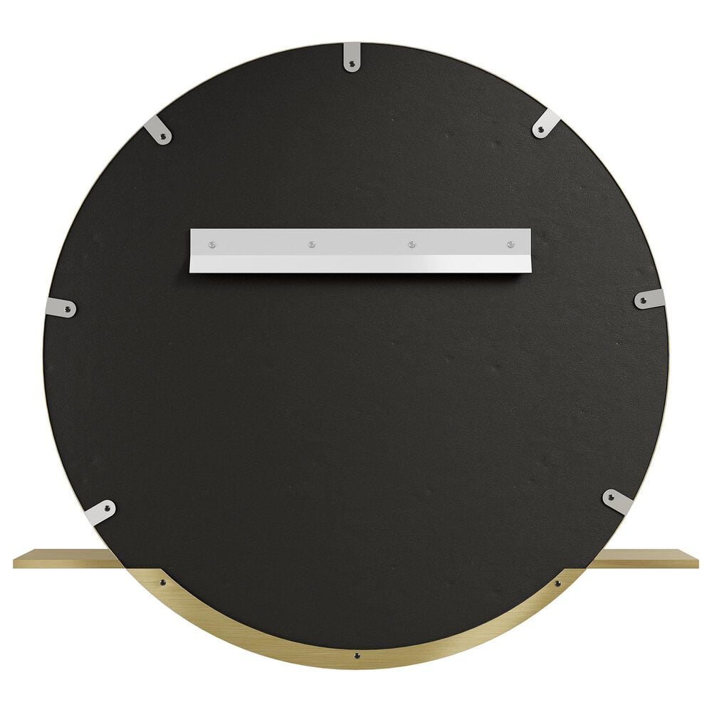 James Martin Platform 24&quot; Round Mirror in Radiant Gold, , large