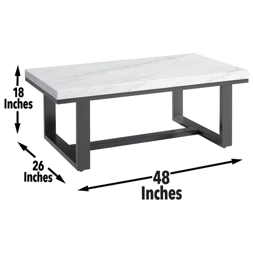 Crystal City Lucca Cocktail Table in Ebony and White, , large