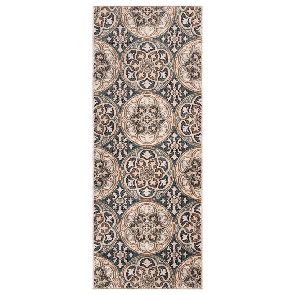 Safavieh Lyndhurst 2"3" x 6" Slate Blue and Beige Runner, , large