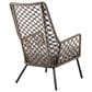 Hearth and Haven MarcoOutdoor Lounge Chair with Light Brown Truffle Rope in Gray, , large
