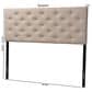 Baxton Studio Viviana Queen Upholstered Headboard in Light Beige, , large