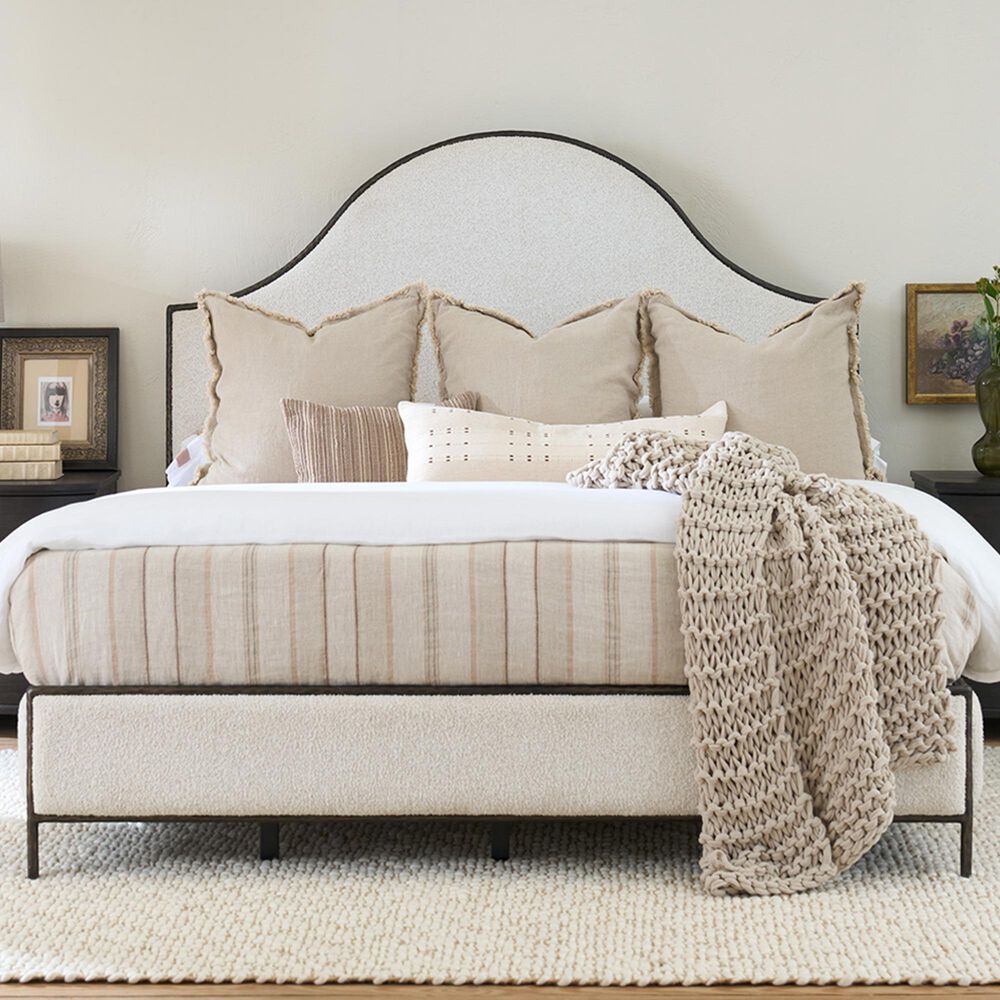 Universal Furniture Griffith Park Queen Upholstered Panel Bed in Black, , large