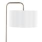 LumiSource Puck 63" Metal Floor Lamp in Brushed Nickel, , large