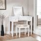 Linon Home Decor Virginia Vanity with Stool in White, , large