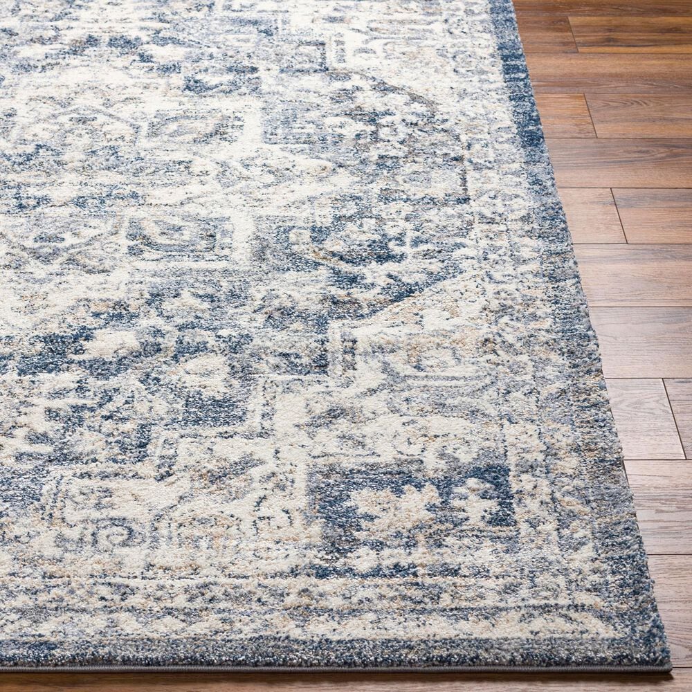 Surya Tuscany TUS-2317 Dark Blue, Denim, Tan, Charcoal, Light Gray and Cream 7&#39;10&quot; x 10&#39;3&quot; Area Rug, , large