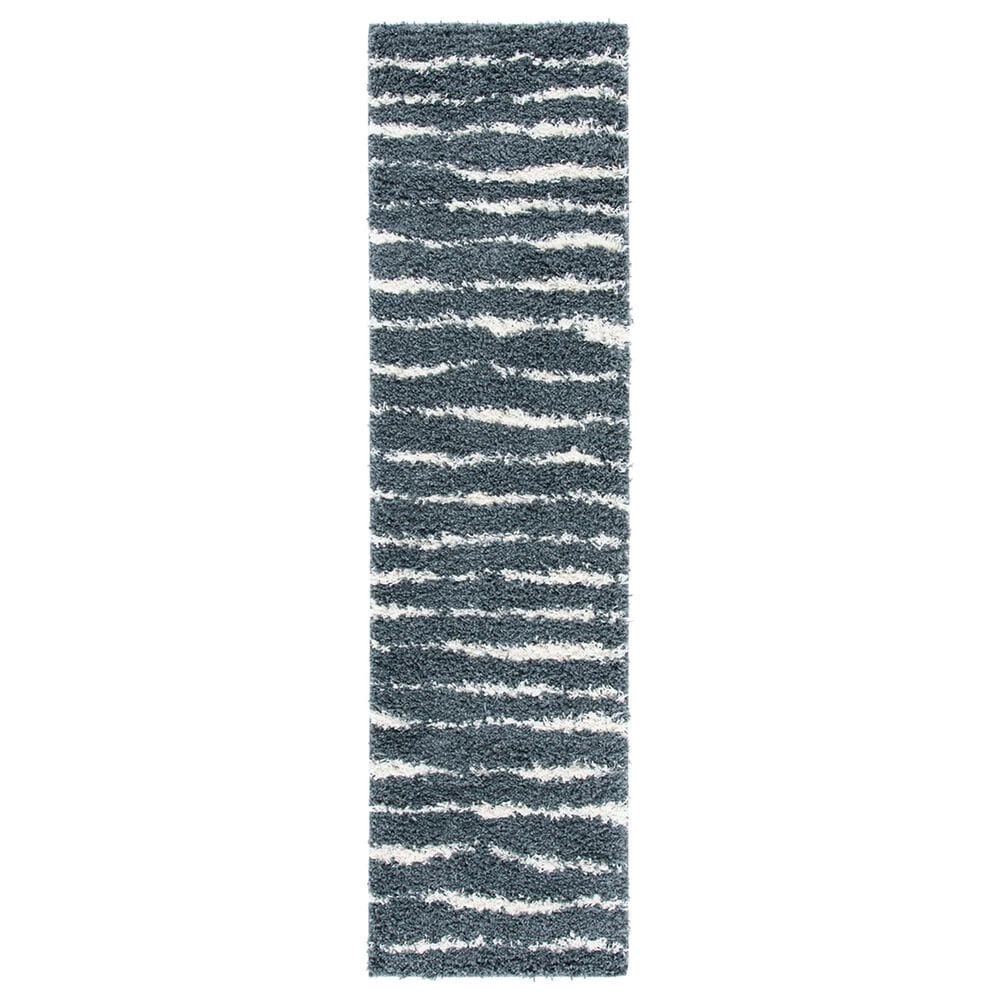Safavieh Venus Shag 2"2" x 10" Dark Grey and Ivory Runner, , large