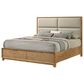 Crown Mark Florian 4 Piece Queen Storage Bed in Light Brown, , large