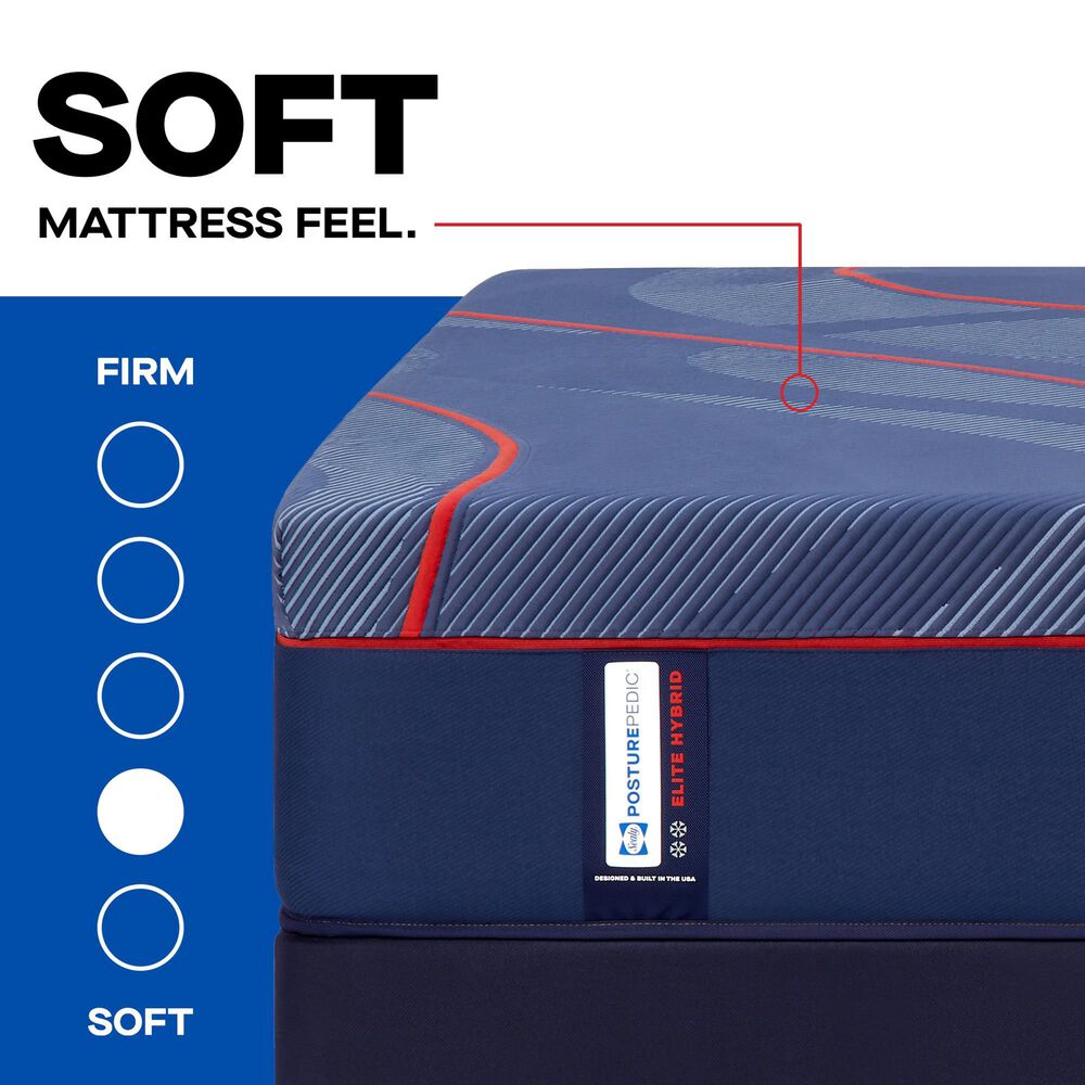 Sealy High Point Soft Hybrid California Split King Mattress with High Profile Box Spring, , large