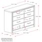 CorLiving Newport 8 Drawer Dresser in Grey Washed Oak, , large