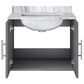 Lexora Home Geneva 24" Single Bathroom Vanity in Dark Grey with 2 cm White Carrara Marble Top and Rectangular Sink, , large