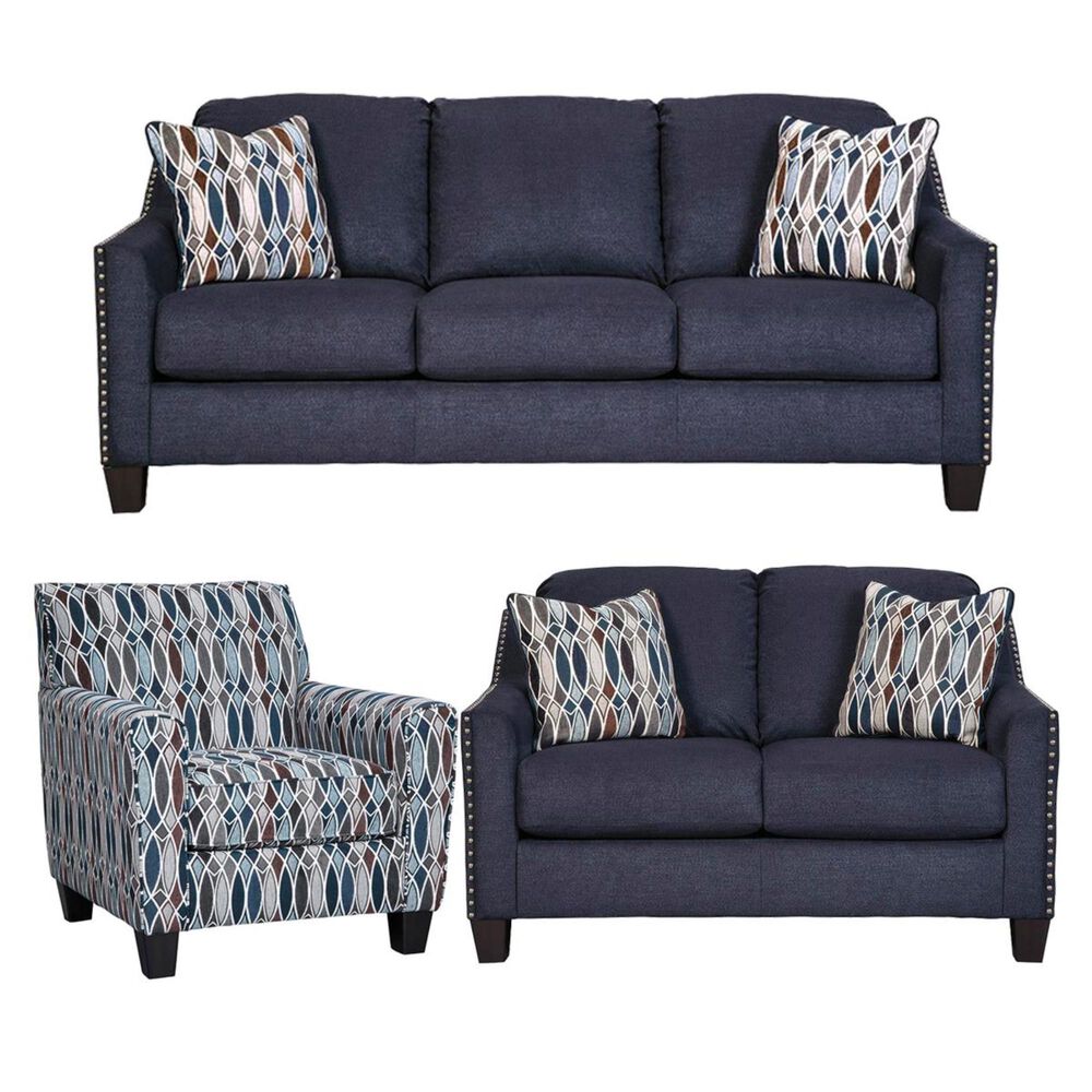 Signature Design by Ashley Creeal Heights 3-Piece Living Room Set in Ink, , large