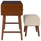 Linon Home Decor Viola Vanity with Stool in Walnut, , large