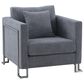 Blue River Heritage 2-Piece Sofa & Chair Set in Gray/Brushed Stainless Steel, , large