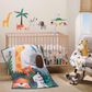 Lambs & Ivy Lollipop Jungle 3-Piece Crib Bedding Set in Gray, White and Green, , large