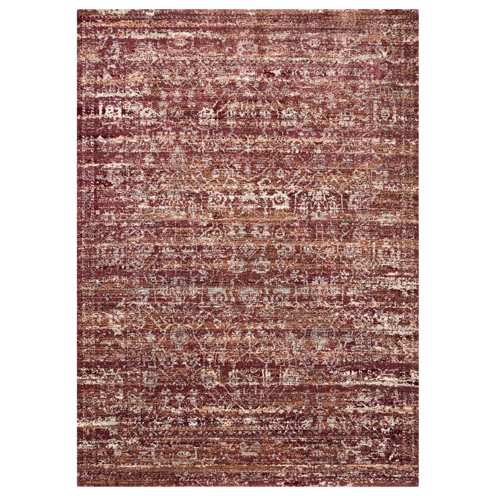 Loloi Jasmine JAS-05 2"7" x 10"10" Sky and Bordeaux Runner, , large
