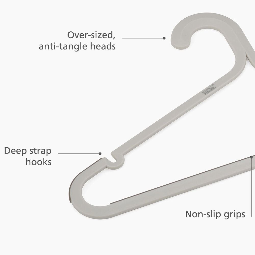 Joseph Joseph Orderly Anti-Tangle Clothes Hangers in Ecru (Set of 5), , large