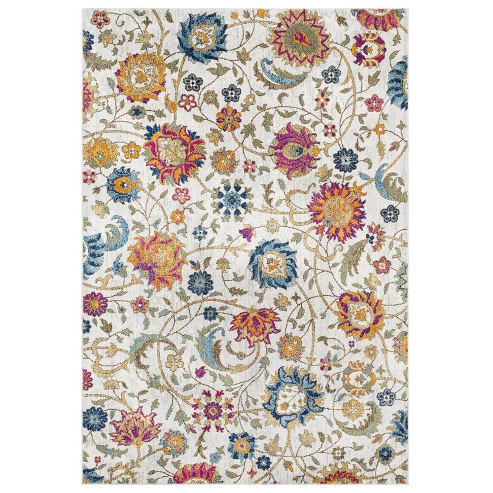 Surya Harput HAP-1074 5&#39;3&quot; x 7&#39;3&quot; Saffron, Teal and Gray Area Rug, , large