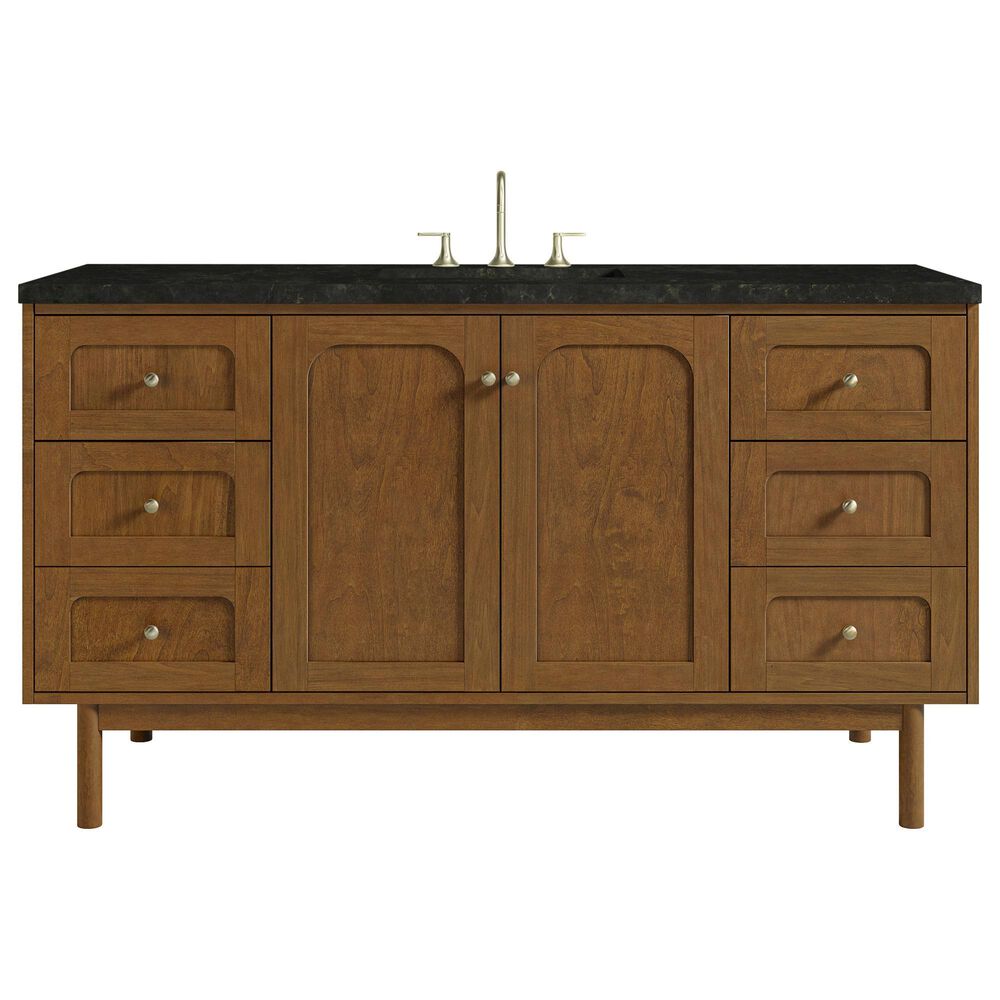 James Martin Laurent 60" Single Bathroom Vanity in Honey Oak with 3 cm Phantome Eclos Top and Rectangular Sink, , large