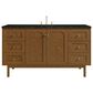 James Martin Laurent 60" Single Bathroom Vanity in Honey Oak with 3 cm Phantome Eclos Top and Rectangular Sink, , large