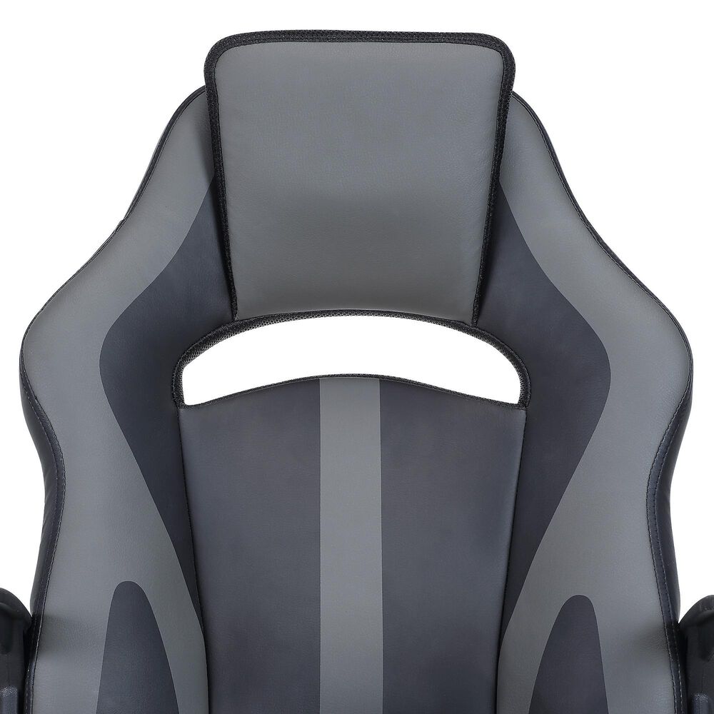 Valor Living Influx Gaming Chair in Black and Grey, , large