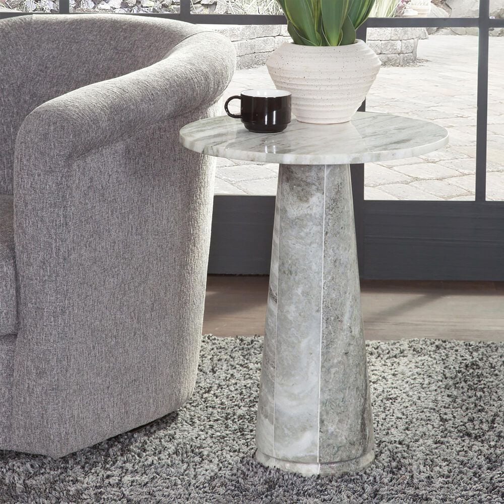 Steve Silver Co. Joni Round Accent End Table in Brown, , large