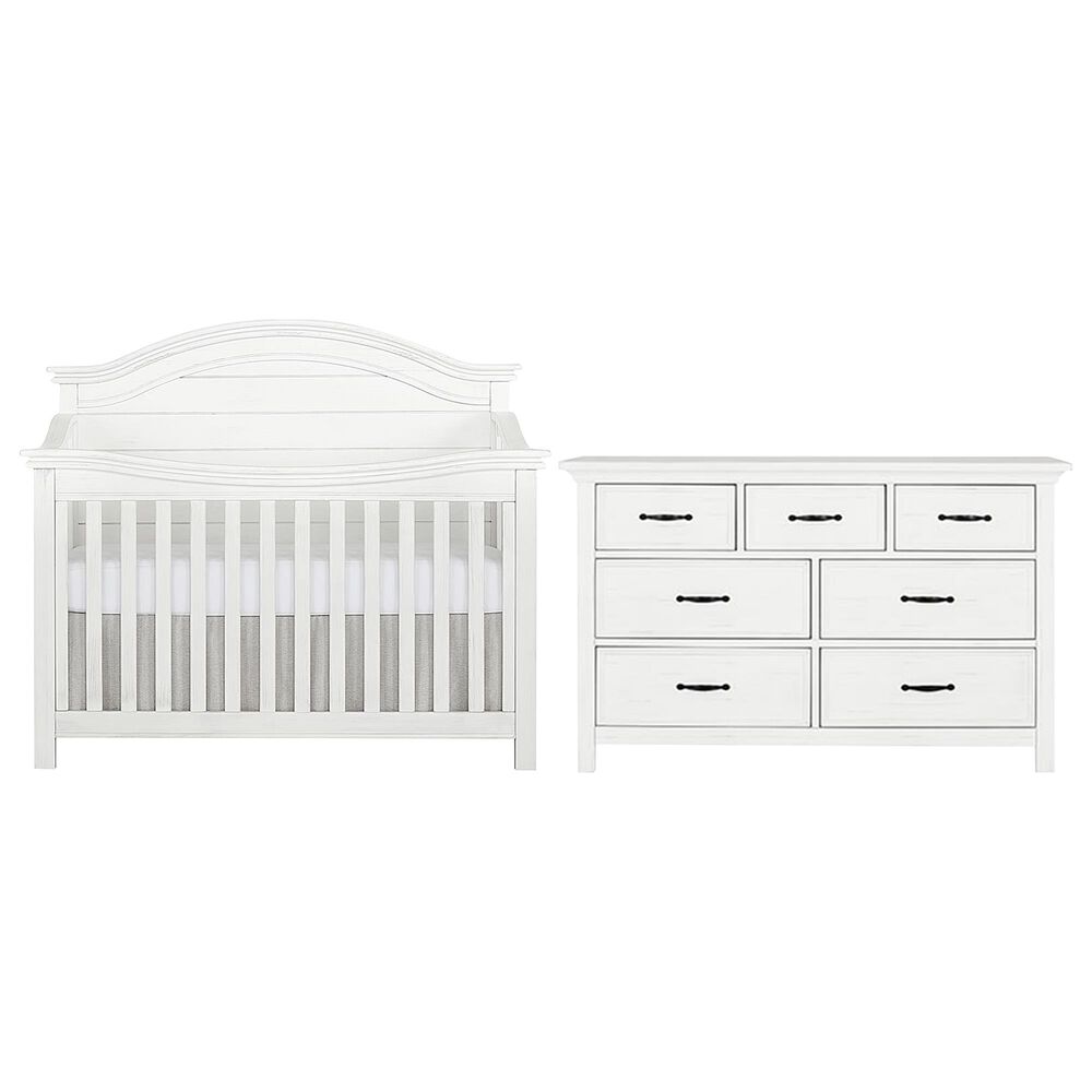 Evolur Belmar 2 Piece Nursery Set in Weathered White, , large