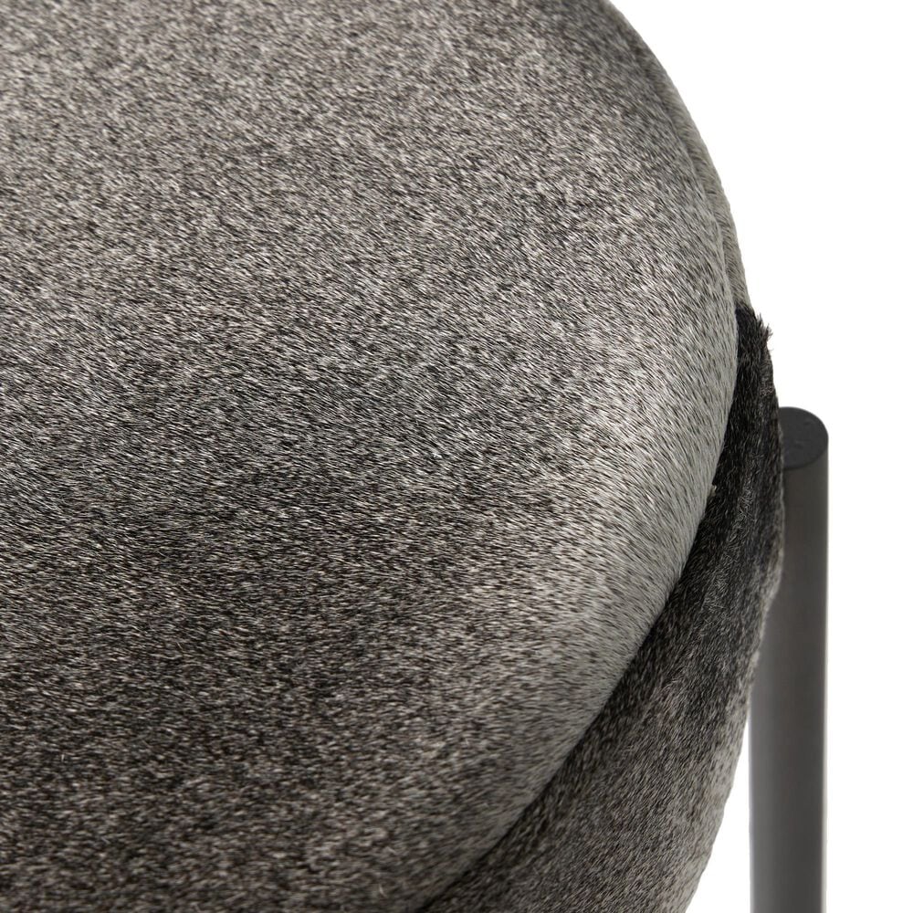 Four Hands Nocona Counter Stool in Gunmetal and Natural Hide in Black, , large